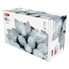 LED karácsonyi fényfüzér – tobozok, 9,8 m, kültéri és beltéri, hideg fehér, programokkal