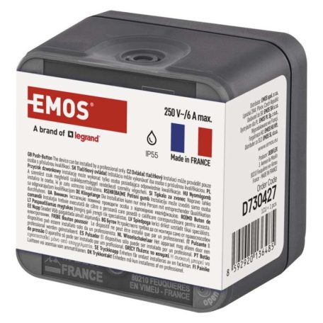 EMOS Cyklone csengő nyomógomb 1/0 IP55