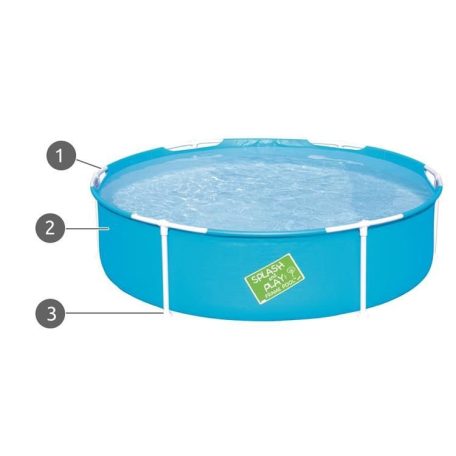 Merevfalú medence gyerekeknek - 152 x 38 cm - 580 liter - PVC