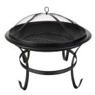 Kerti grill fedővel - 56 cm - fekete