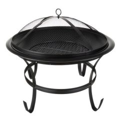 Kerti grill fedővel - 56 cm - fekete