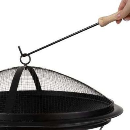 Kerti grill fedővel - 56 cm - fekete