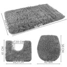 Fürdőszoba szőnyeg szett - 3 részes - szürke