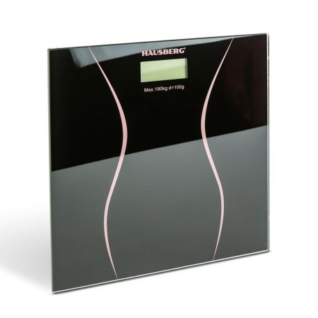 Üveg fürdőszoba mérleg - fekete