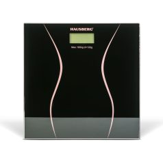 Üveg fürdőszoba mérleg - fekete