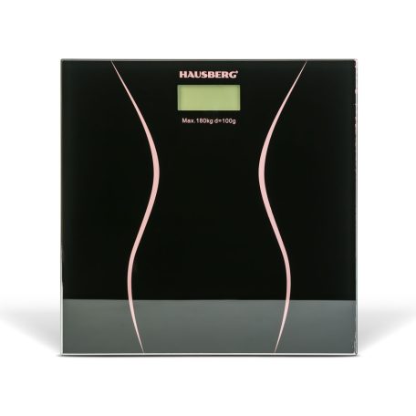 Üveg fürdőszoba mérleg - fekete