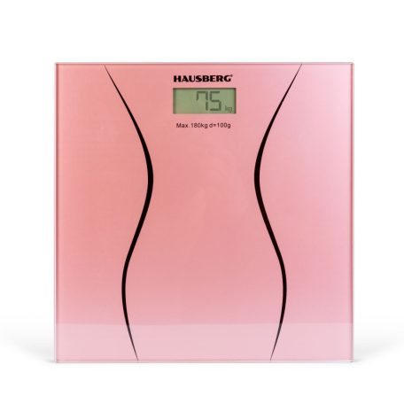 Üveg fürdőszoba mérleg - rózsaszín