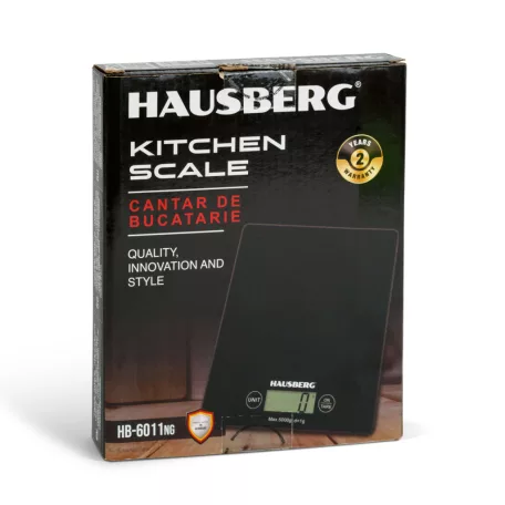 Üveg konyhamérleg - fekete