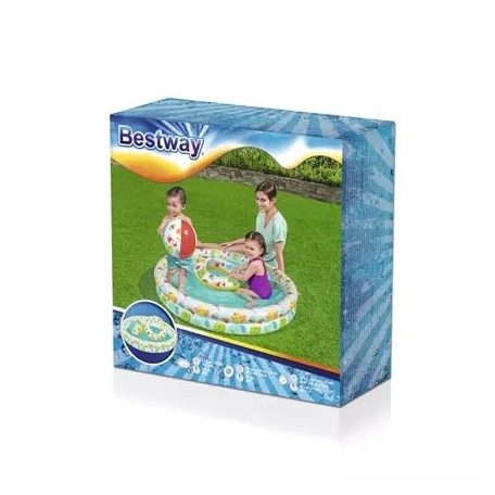 3 az 1-ben felfújható medence szett - medence, úszógumi, labda