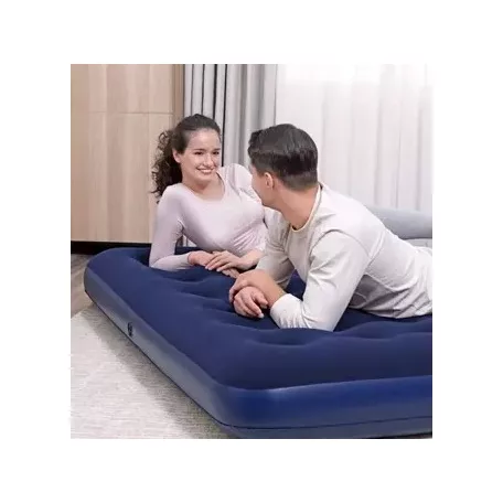 Felfújható matrac - kétszemélyes, velúr - 203 x 183 x 22 cm