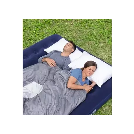 Felfújható matrac - kétszemélyes, velúr - 203 x 183 x 22 cm