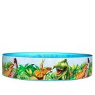 Merevfalú medence gyerekeknek - dínó mintával - 183 x 38 cm