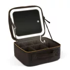 Kozmetikai táska beépített tükörrel (fekete)