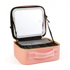 Kozmetikai táska beépített tükörrel (rózsaszín)
