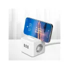 WinningStar - Kocka elosztó - 2-es + 3 x USB + beépített lámpa - 2 m