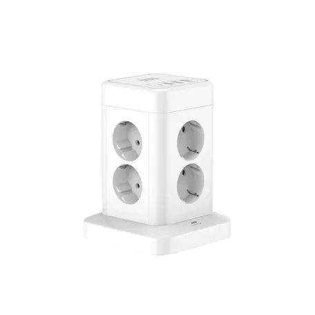 WinningStar - Kocka elosztó - 8-as + 3 x USB + 1 x Type-C - 3 m