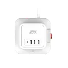 WinningStar - Kocka elosztó - 8-as + 3 x USB + 1 x Type-C - 3 m