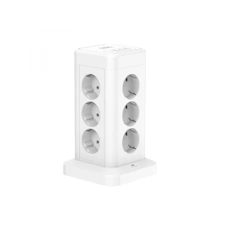 WinningStar - Kocka elosztó - 12-es + 3 x USB + 1 x Type-C - 3 m