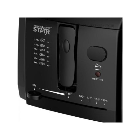 WinningStar - Olajsütő - 3 L - 1600 W - fekete