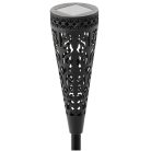 Szolár lámpa - 7 x 7 x 40 cm - melegfehér - fekete