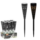 Szolár lámpa - 7 x 7 x 40 cm - melegfehér - fekete