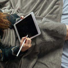   Fűthető USB -s takaró -  150 x 80 cm - 40 - 52°C - szürke