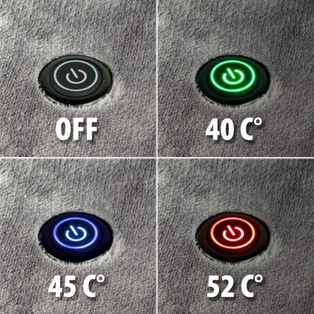 Fűthető USB -s takaró -  150 x 80 cm - 40 - 52°C - szürke