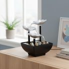 Műanyag beltéri szökőkút - virágok - 15 x 15 x 20 cm