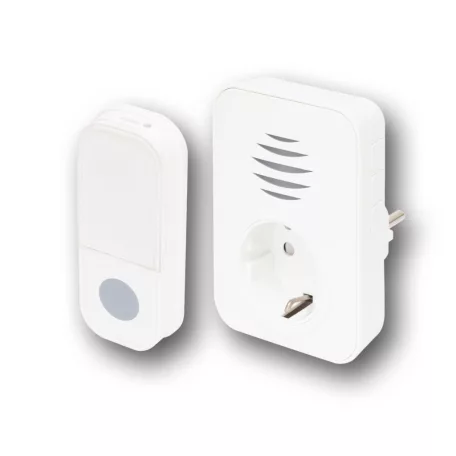 Home DBA1101AC vezeték nélküli csengő, elemes nyomógomb, max 110m hatótáv, 38 dallam, IP44 nyomógomb