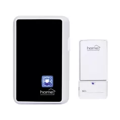   Home DBK1010AC vezeték nélküli csengő, elem nélküli, 100m hatótáv, 20 dallam, 3-fokozatú hangerő, kék LED, kinetikus nyomógomb, 230V-os tápellátás