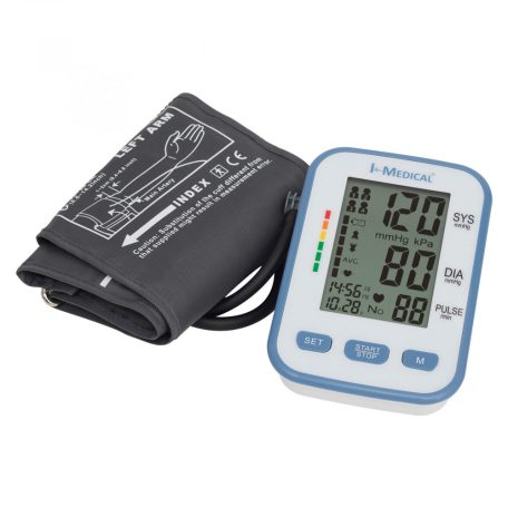 I_MEDICAL DBP 1332 felkaros vérnyomásmérő, nagy LCD kijelző, szisztolés-diasztolés nyomás és pulzus mérése, 120 memória,