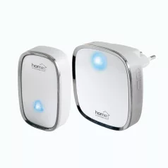   HOME DB 2060AC vezeték nélküli csengő, 200 m hatótáv, 36 dallam, 5 fokozatú hangerő, fényjelzés, 230 V-os tápellátás