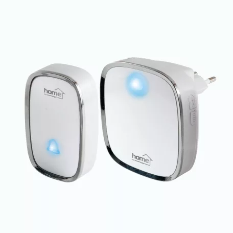 HOME DB 2060AC vezeték nélküli csengő, 200 m hatótáv, 36 dallam, 5 fokozatú hangerő, fényjelzés, 230 V-os tápellátás