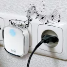 HOME DB 2060AC vezeték nélküli csengő, 200 m hatótáv, 36 dallam, 5 fokozatú hangerő, fényjelzés, 230 V-os tápellátás