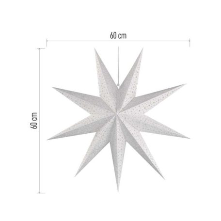 LED papír csillag, függeszthető, 60 cm, beltérre