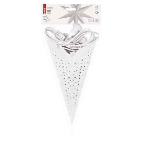 LED papír csillag, függeszthető, 60 cm, beltérre