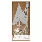 LED papírcsillag, aranyszínű talppal, 45 cm, beltéri