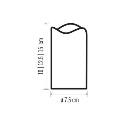 LED dekoráció – 3x viaszgyertya, 3x 3x AAA, beltéri, vintage, távirányító