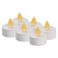   LED dekoráció – 6x teamécses, fehér, 6x CR2032, beltéri, vintage