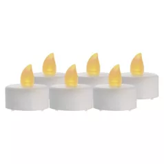   LED dekoráció – 6x teamécses, fehér, 6x CR2032, beltéri, vintage