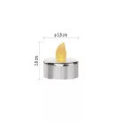 LED dekoráció – 6x teamécses, ezüst, 6x CR2032, beltéri, vintage