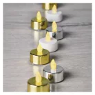 LED dekoráció – 6x teamécses, ezüst, 6x CR2032, beltéri, vintage