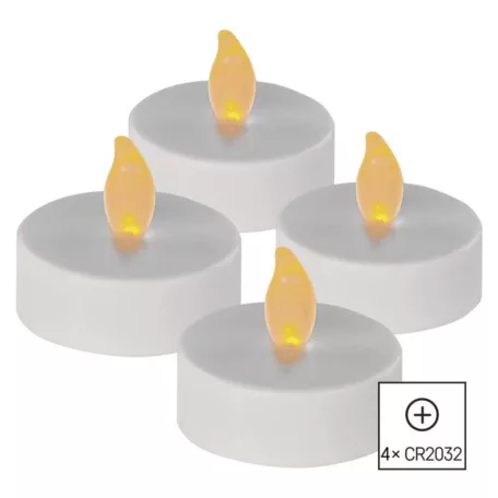 LED dekoráció – 4x teamécses, maxi, 4x CR2032, beltéri, vintage