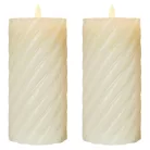 LED dekoráció – viaszgyertya 17 cm, 2x AAA, beltéri, meleg fehér, 2 db, távirányító