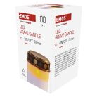 LED temetői mécses, 12,5 cm, 2x C, kültéri és beltéri, vintage, időzítő