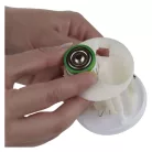 LED temetői mécses, 12,5 cm, 2x C, kültéri és beltéri, vintage, időzítő