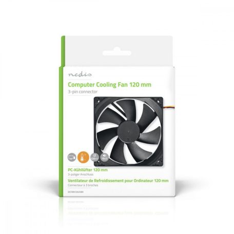 DC ventilátor | DC | Ventilátor méret: 120 mm | 3-Pin | 19.2 dBA | Fekete