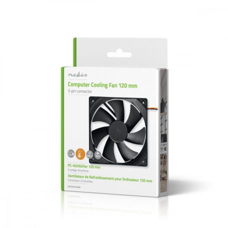 DC ventilátor | DC | Ventilátor méret: 120 mm | 3-Pin | 19.2 dBA | Fekete