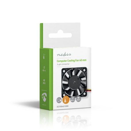 DC ventilátor | DC | Ventilátor méret: 40 mm | 3-Pin | 27.9 dBA | Fekete