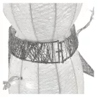 LED karácsonyi hóember, rattan, 124 cm, beltéri, hideg fehér, időzítő